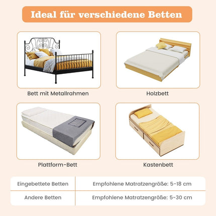 Barrière de lit pliable pour enfant avec sangles réglables, 121 x 40,5 x 42 cm, gris
