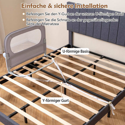 Barrière de lit pliable pour tout-petit avec housse amovible, 80 x 60 cm