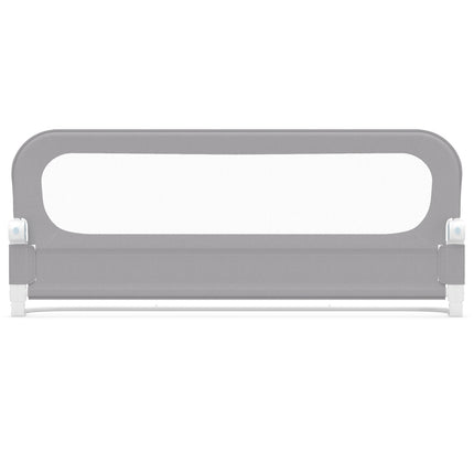 Barrière de lit pliable pour tout-petit avec housse Oxford amovible, grise
