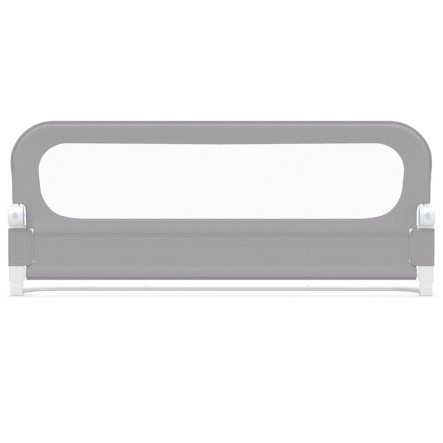 Barrière de lit pliable pour tout-petit avec housse Oxford amovible, grise