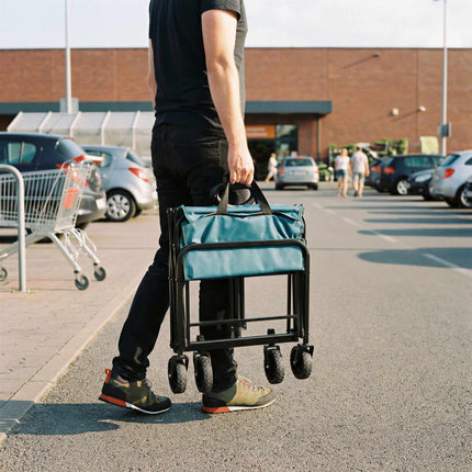 Faltbarer Touristischer Trolley, 70L, Türkis, 600D PVC