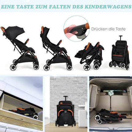 Klappbarer Reisekinderwagen mit verstellbarer Rückenlehne & Verdeck