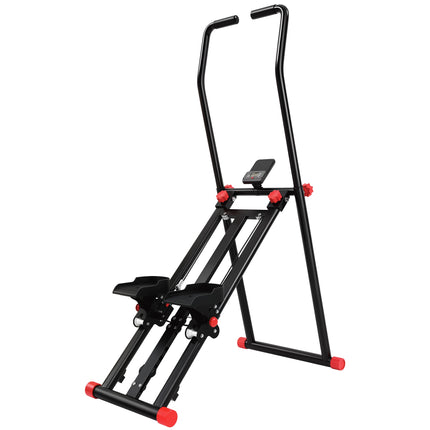 Appareil d'escalade vertical pliable avec 3 niveaux de résistance et écran LCD