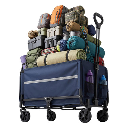 Chariot pliable avec hayon arrière - Grande capacité, étanche