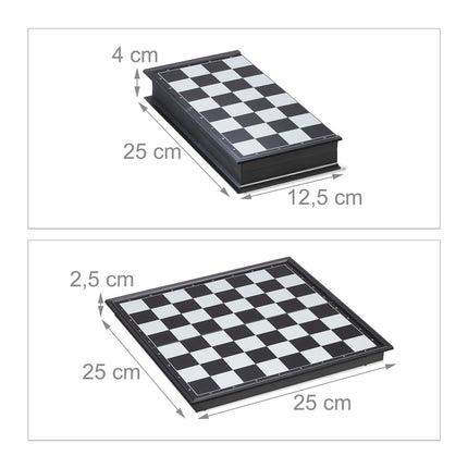 Faltbares und magnetisches Schachspiel