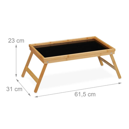 Plateau de lit pliable en bambou