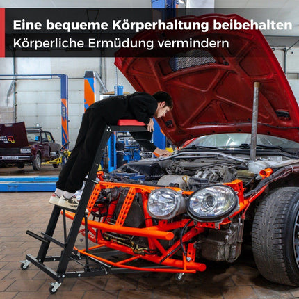 Ascenseur de voiture pliable avec hauteur réglable de 114,5 à 168 cm et élévateur de moteur automobile à angle à 3 vitesses