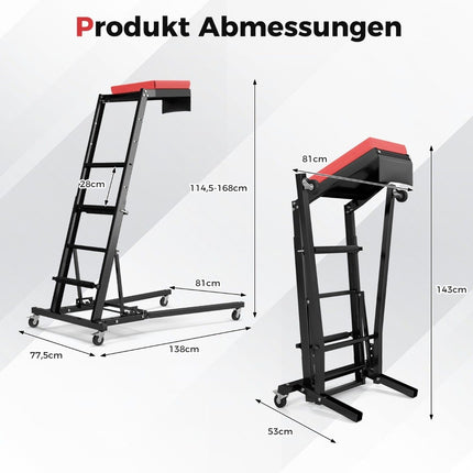 Ascenseur de voiture pliable avec hauteur réglable de 114,5 à 168 cm et élévateur de moteur automobile à angle à 3 vitesses