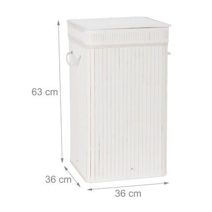 Panier à linge pliable en bambou
