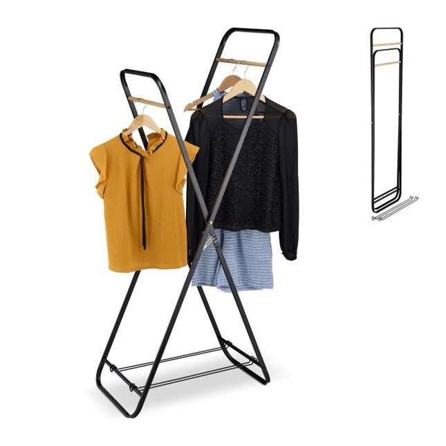 Portant à vêtements pliable en métal