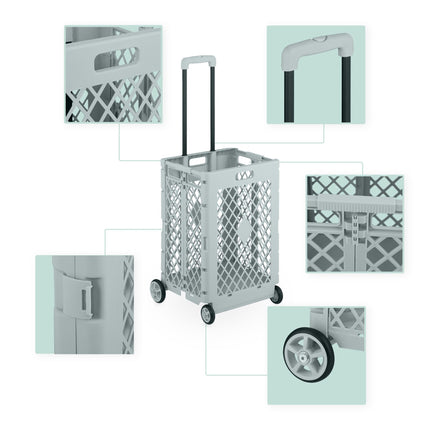 chariot de courses pliable