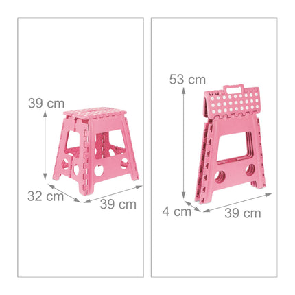 Tabouret pliable XL rose