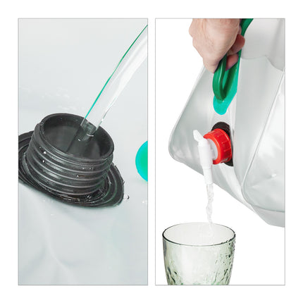 Réservoir d'eau pliable avec 3 pièces 20 l