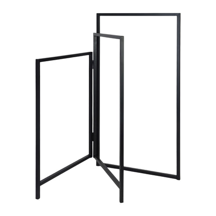 Porte-serviettes pliable à 3 bras en fer - Gain de place, autoportant