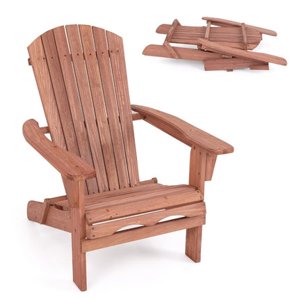 Chaise Adirondack pliante, en bois, capacité de 180 kg