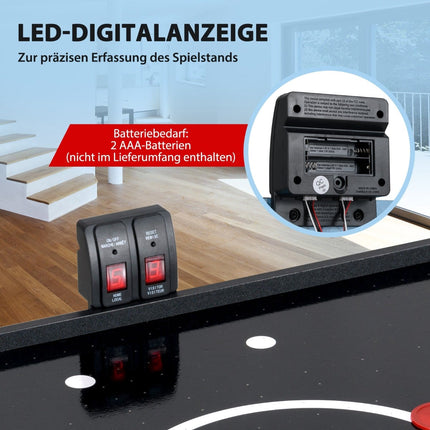 Table de hockey sur air pliable avec écran LED et moteur 12V