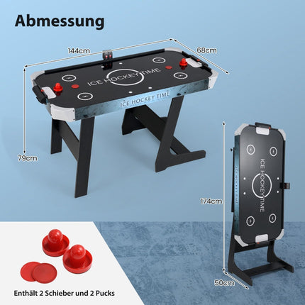 Table de hockey sur air pliable avec écran LED et moteur 12V