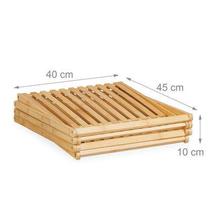 Étagère à chaussures pliable en bambou - 4 niveaux, design compact