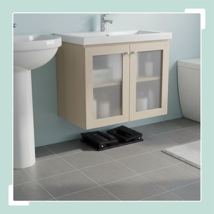 Tabouret de toilette pliable en bambou, antidérapant et compact