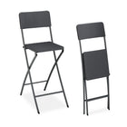 Folding Bar Stools, Weather-Proof Rattan Look
