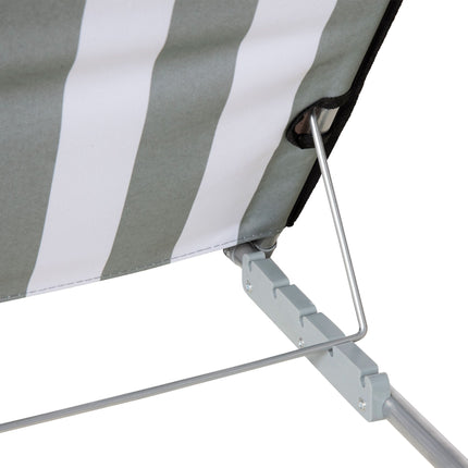 Chaise longue de plage pliable avec coussin et dossier réglable