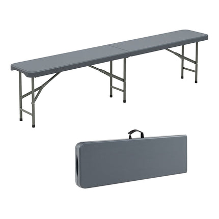 Klappbank 180cm HDPE, Metallbeine, 600kg Tragkraft