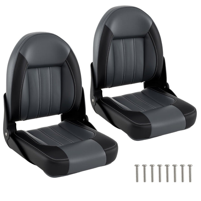Ensemble de sièges de bateau pliables, lot de 2, rembourrage en mousse de 7 cm