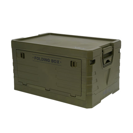Coffre de camping pliable avec couvercle, vert, capacité 50 L
