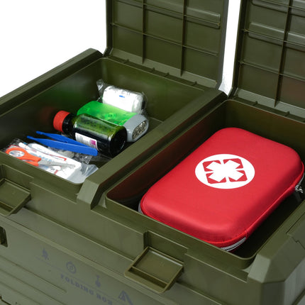 Faltbare Campingbox mit Deckel, Grün, 50L