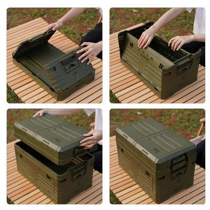 Faltbare Campingbox mit Deckel, Grün, 50L