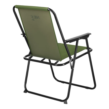 Klappbarer Campingstuhl, grün, Stahlrahmen, 110 kg