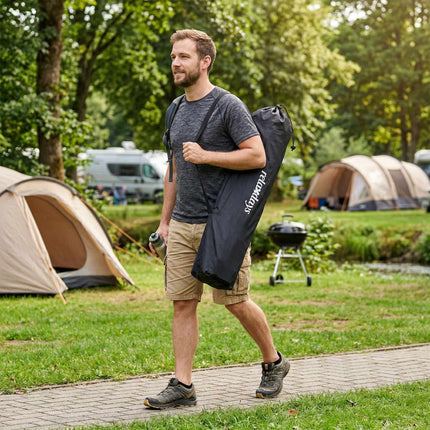 Chaise de camping pliante - Dossier haut, assise rembourrée, sac de transport