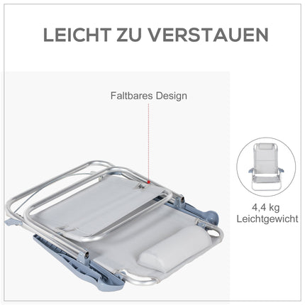Klapp-Campingstühle 2er-Set mit verstellbarer Rückenlehne