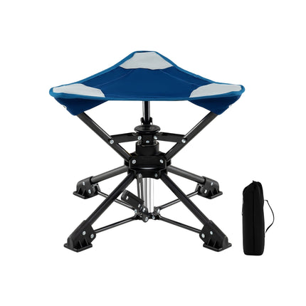 Tabouret de camping pliable avec pivot à 360° et pieds anti-enfoncement