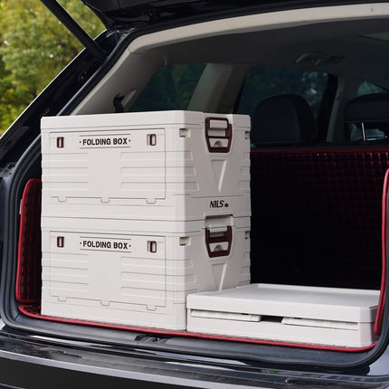 Coffre de rangement de camping pliable avec couvercle, capacité de 50 L