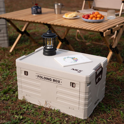 Coffre de rangement de camping pliable avec couvercle, capacité de 50 L
