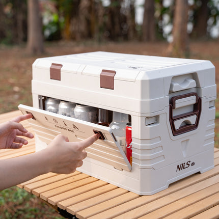 Faltbare Camping-Aufbewahrungsbox mit Deckel, 50 l Fassungsvermögen