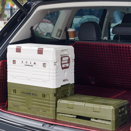Faltbare Camping-Aufbewahrungsbox mit Deckel, 50 l Fassungsvermögen