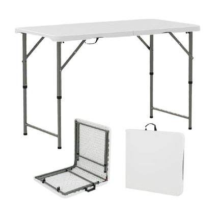 Klapp-Campingtisch 122 cm, höhenverstellbar, HDPE-Platte