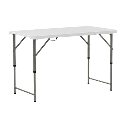 Klapp-Campingtisch 122 cm, höhenverstellbar, HDPE-Platte