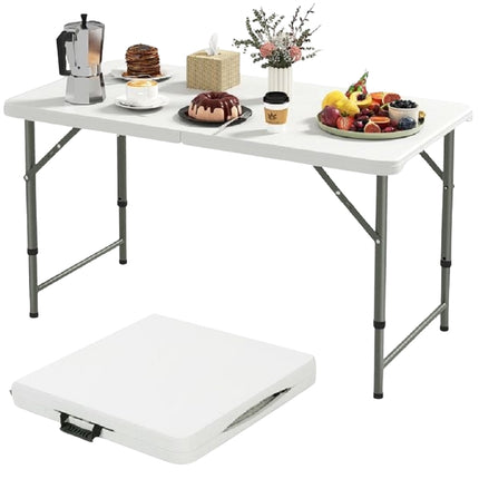 Klapp-Campingtisch 122 cm, höhenverstellbar, HDPE-Platte