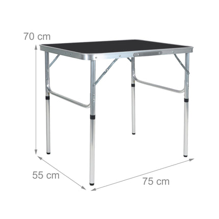 Table de camping pliante, hauteur réglable, portable