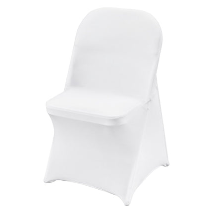Folding Chair Covers, Stretch Spandex, White, 30 Pack