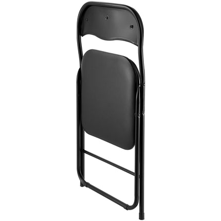 Folding Chairs, 4-Pack PVC Leather Padded, Metal Frame