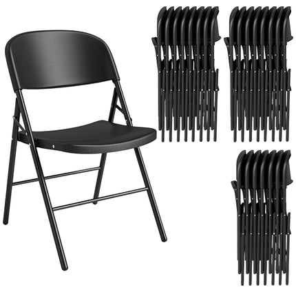 Ensemble de 6 chaises pliantes, métal et plastique, capacité de 150 kg