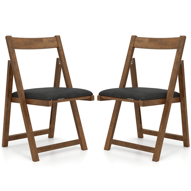 Folding Dining Chairs Set of 2, Padded, 150kg Capacity