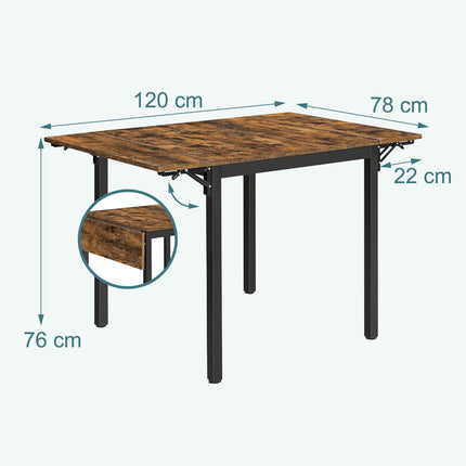 Klappbarer Esstisch für 2-4 Personen, platzsparendes Design