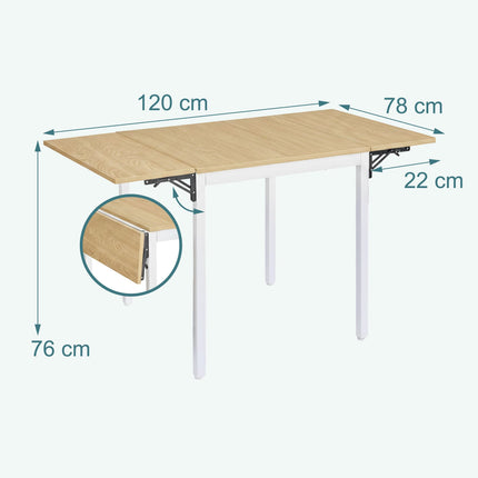 Klappbarer Esstisch für 2–4 Personen, platzsparendes Design