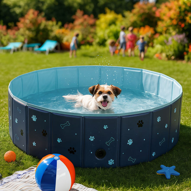 Piscine pliable pour chien XL - 120 x 30 cm, design robuste