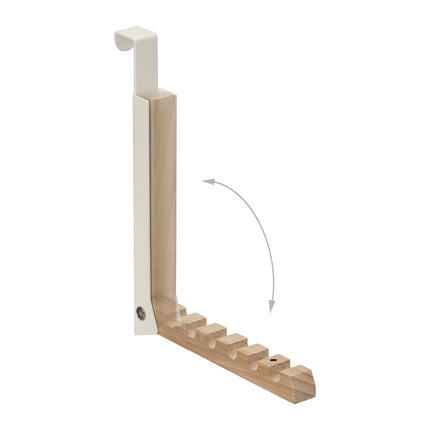 Lot de 2 cintres pour porte pliante - Métal et bois, gain de place